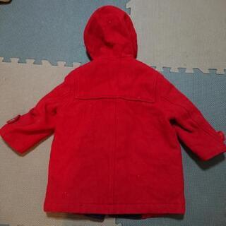 【No.01】中古 ダッフルコート Sサイズ 赤 レッド 女の子 男の子 キッズの画像