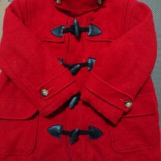 【No.01】中古 ダッフルコート Sサイズ 赤 レッド 女の子 男の子 キッズの画像