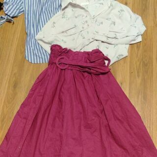 ピンク＆ホワイト系 お姉さんカジュアル系お洋服まとめ売りの画像