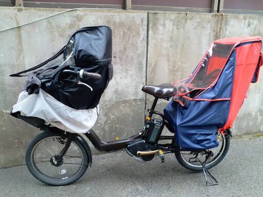 電動アシスト自転車　子供乗せ可能　チャイルドシートカバー付き