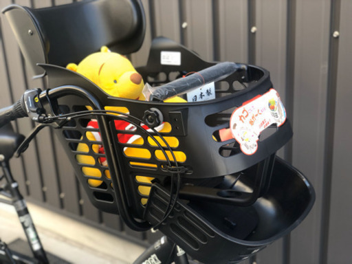 売切◆子供乗せ自転車 ママフレロック206マットブラック 6段変速オートライト 盗難補償付