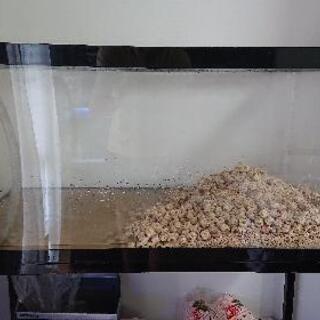 90アクリル水槽と水槽台( 珊瑚砂、濾材も持って行けるかたのみ）