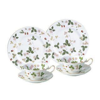 中古】ウェッジウッド ワイルドストロベリー ハニーセット(ティー