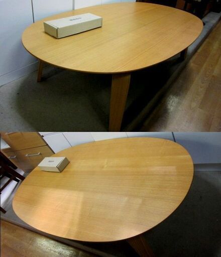 リサイクルストア スターズ 鹿児島城西店【美品】MUJI 良品計画/無印良品 楕円こたつ ナテュラル タモ材曲木脚 フラットヒーター こたつ コタツ テーブル