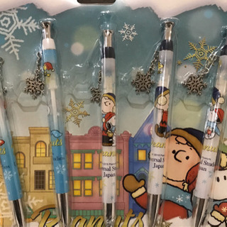 【未使用】USJ クリスマス　スヌーピーボールペンの画像