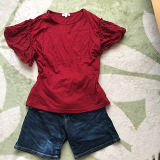 マタニティ上下セット　授乳口付き