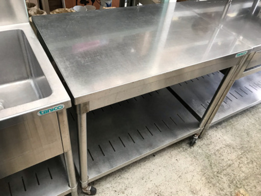 タニコー 作業台 キャスター付 中古