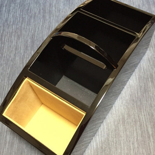 会津漆器 リモコンラック 山野草柄 未使用品の画像