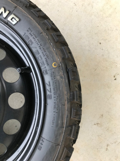 165／60R15 マッドタイヤ　バリ溝　M/T