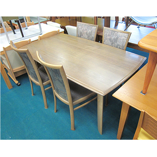 飛騨の家具【日進木工 ４人掛けダイニングセット】幅160cm ナ...
