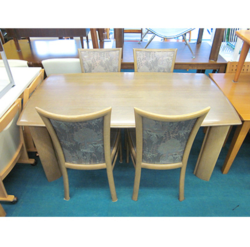 飛騨の家具【日進木工 ４人掛けダイニングセット】幅160cm ナラ/ブナ系天然木使用 ダイニング5点セット 食卓テーブルセット ダイニングテーブルセット nissin 本郷通店