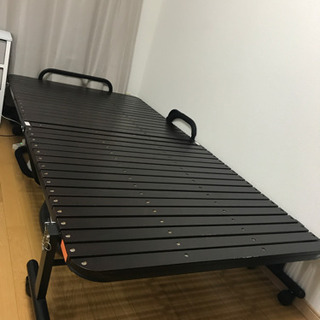 すのこベッド 折りたたみベッド シングル ワイド ハイタイプ 