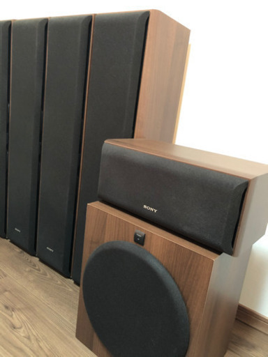 木目のホームシアター 5.1chセット　AVアンプ付き