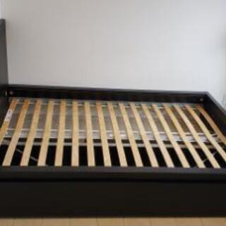 IKEA　収納付きベッド　ダブルサイズ　マットレス無し