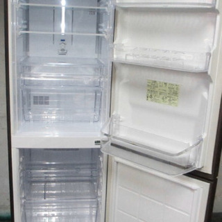 2ドア冷凍冷蔵庫 シャープ ノンフロン プラズマクラスター 270L 茶色 定価約7万円 美品の画像