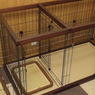 ペティオ トイレのしつけが出来る ドッグルームサークル ブラウン レギュラーサイズの画像