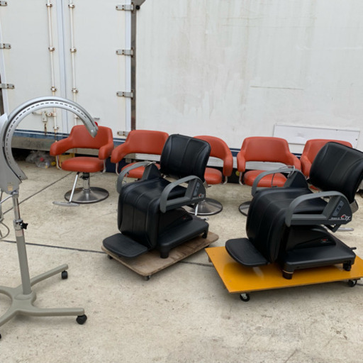 美容院  床屋  ヘアサロン 開業  改装に。まとめ売り  加温機 促進機 スタイリングチェア シャンプーチェア タカラベルモント