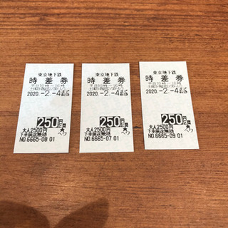 東京メトロ　回数券　3枚