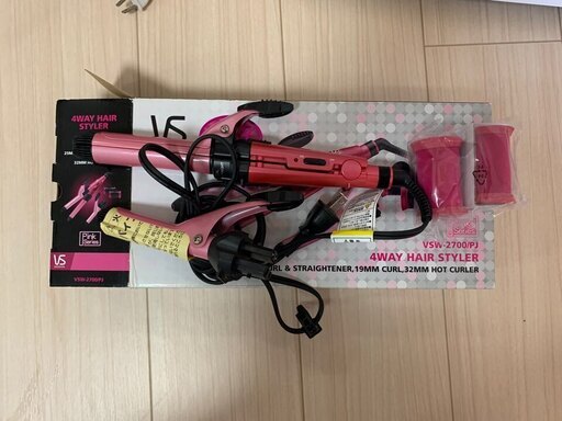 ヴィダル サスーン ヘアアイロン ピンクシリーズ 4WAY