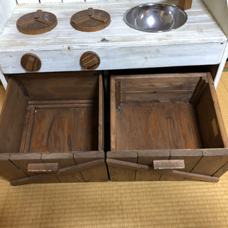 カントリー風おままごとキッチンの画像