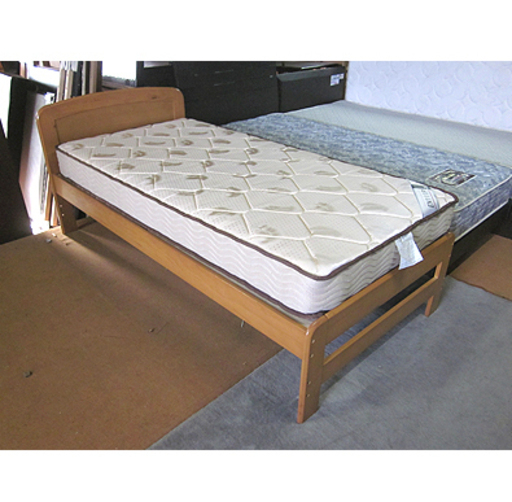 札幌 安い!【高さ調節可能 ２段階 シングルベッド】片面マットレス パイン材 ベット 本郷通店