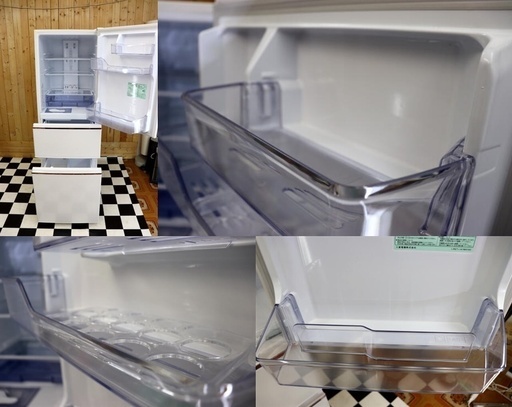 美品　冷蔵庫　MITSUBISHI MR-CX27C-W1 2018年製　272L　3ドア　ホワイト　自動製氷　氷点下ストッカー　住まい　キッチン