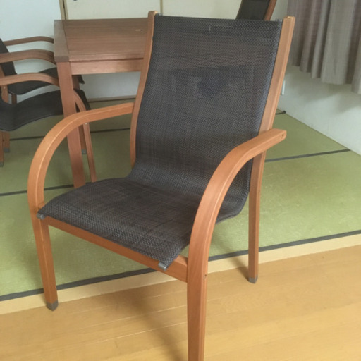 ガーデン　テーブル&チェア　5点セット　ユーカリ