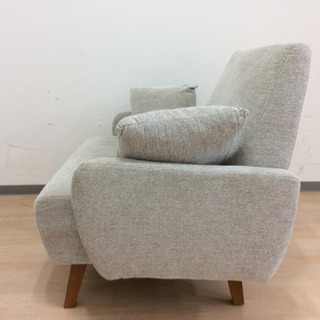 2人掛けソファ unico ライトグレー 布 EVAソファ