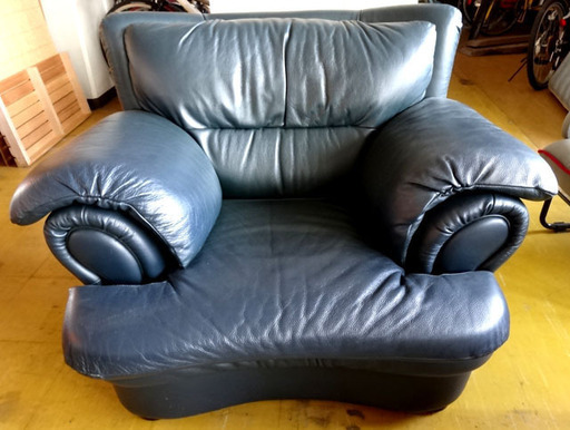 ◆NICOLETTI/二コレッティ◆レザーソファ　シングル　パーソナル　豪華　本革　イタリア製　USED