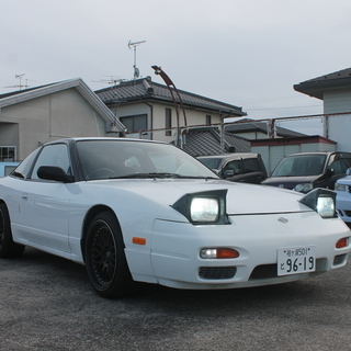 希少‼️１８０ＳＸ黒ヘッドＳＲターボ❗改造多数、予備パーツ有り❗　『ブラックのかたでも審査可能なローン』有り‼️　☆日産　☆１８０ＳＸ中期　☆ＲＰＳ１３　☆車検取り立て❗　☆改造多数　☆分割相談可能お気軽に‼️　☆増税関係なし‼️コミコミ価格‼️の画像