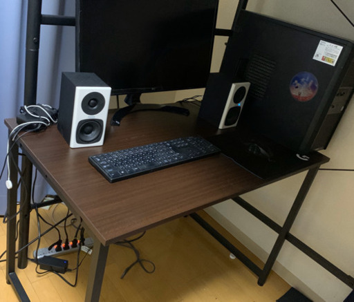 サンワダイレクト　パソコンデスク　幅100cm×奥行60cm 100-DESKF003BR