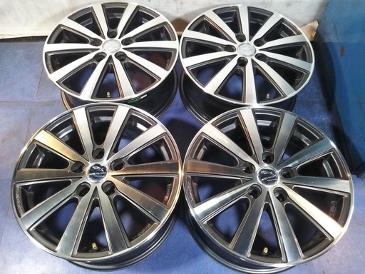 16インチ 4本 アルミ【人気 エンケイ製】 ノア エスティマ クラウン オーリス セレナ ステップワゴン ヴェゼル アクセラ CX-3【富山】+48 SMACK スマック 4本