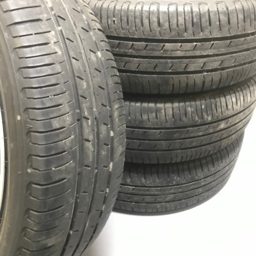 131-1ブリヂストンECOPIA165/55R15 ダイハツ純正アルミホイール付4本セット15×4.5J +45 人気のポリッシュ BRIDGESTONE EP150 タント
