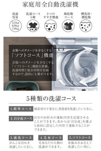 【使用期間 2か月】2019年製 maxzen 全自動洗濯機　JW70WP01
