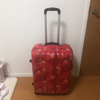 キャリーケース ミッキーマウス ミニーマウス 赤 レッド ディズニー 旅行の画像