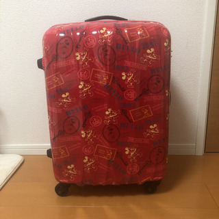 キャリーケース ミッキーマウス ミニーマウス 赤 レッド ディズニー 旅行の画像