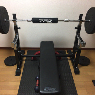 ベンチプレス・セーフティーバー・ミニバーベルダンベル・フラットベンチ・ジョイントマット8枚の画像