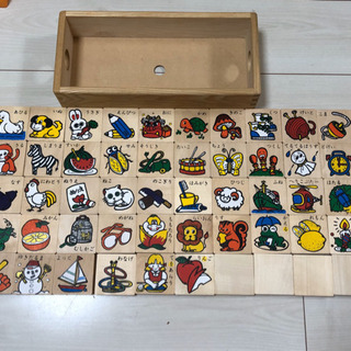 木の積み木　ひらがな　あいうえお　知育玩具の画像