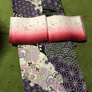 絞り風 浴衣 セット
