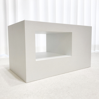 サイドテーブル［木目ホワイト］縦置き・横置きOKの画像