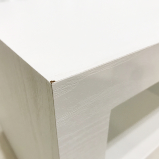 サイドテーブル［木目ホワイト］縦置き・横置きOKの画像