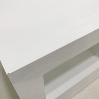 サイドテーブル［木目ホワイト］縦置き・横置きOKの画像