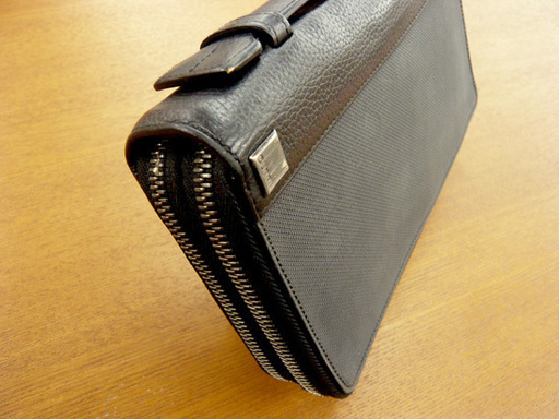 dunhill ダンヒル オーガナイザー ダブルファスナー 長財布 小銭入付 レザー PVC トラベルケース 西岡店