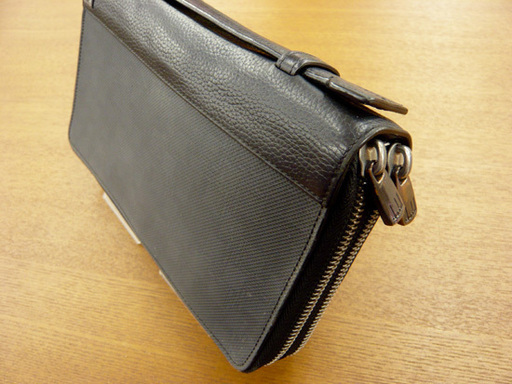 dunhill ダンヒル オーガナイザー ダブルファスナー 長財布 小銭入付 レザー PVC トラベルケース 西岡店