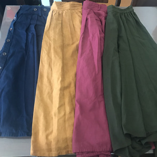 ロングスカート、パンツ 4点セット