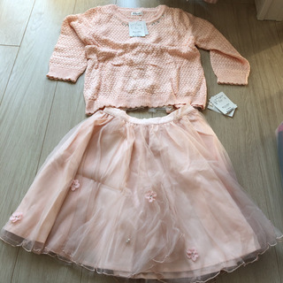 cherite シェリエット　フリル  リボン　スカート　ピンク