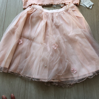 cherite シェリエット　フリル  リボン　スカート　ピンクの画像
