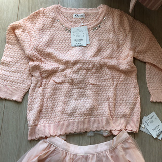 cherite シェリエット　フリル  リボン　スカート　ピンクの画像