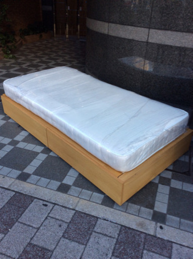 A▽取りに来てくれる方歓迎‼︎無印良品 引き出し付シングルベッド