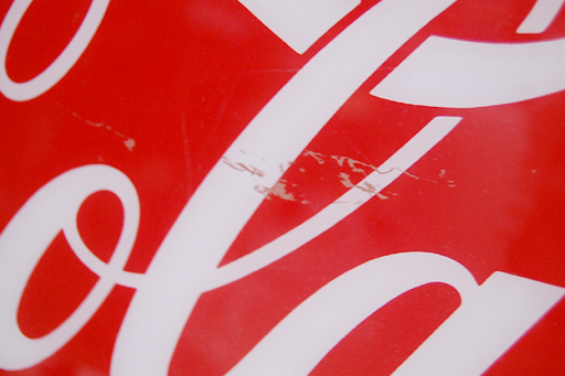 希少 CocaCola/コカコーラ アクリルボード 正方形 看板 片面 横73.5×縦73×厚さ2cm 店舗販促品 ☆ 札幌市 清田区